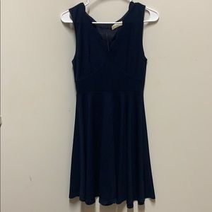 Altar’d State Small Navy Scalloped Neckline Dress